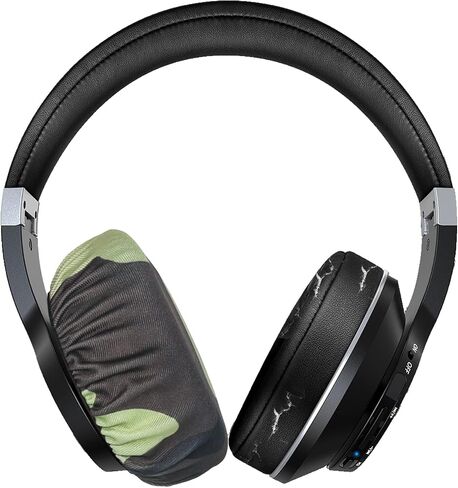 PChero Headphone Ear Covers, Stretch Fabric Earpad Cushion Protectors | 2 Pairs, Fit 3.5" - 4.3" Ear Pads, Black, Machine Washable, Stay Cool & Dry During Gym, Workouts, Gaming, Training in Kuwait