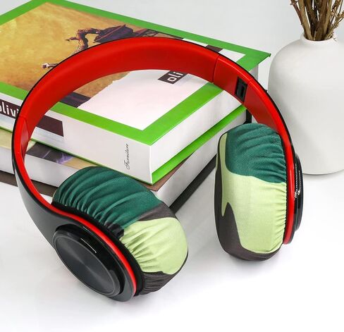 PChero Headphone Ear Covers, Stretch Fabric Earpad Cushion Protectors | 2 Pairs, Fit 3.5" - 4.3" Ear Pads, Black, Machine Washable, Stay Cool & Dry During Gym, Workouts, Gaming, Training in Kuwait
