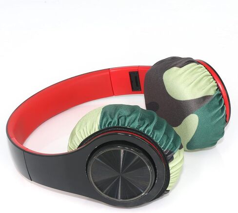 PChero Headphone Ear Covers, Stretch Fabric Earpad Cushion Protectors | 2 Pairs, Fit 3.5" - 4.3" Ear Pads, Black, Machine Washable, Stay Cool & Dry During Gym, Workouts, Gaming, Training in Kuwait