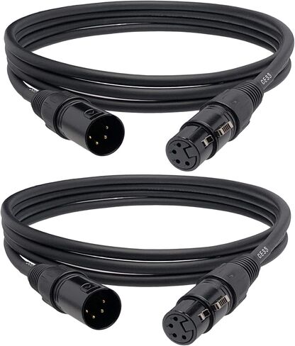 CESS-193-3fx1 كابل تمديد متوازن 4-Pin XLR ذكر إلى 4-Pin XLR أنثى، كابل تمديد صوت سماعة الرأس (3 أقدام، حزمة واحدة) in Kuwait