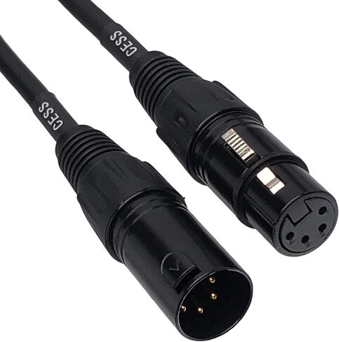 CESS-193-3fx1 كابل تمديد متوازن 4-Pin XLR ذكر إلى 4-Pin XLR أنثى، كابل تمديد صوت سماعة الرأس (3 أقدام، حزمة واحدة) in Kuwait