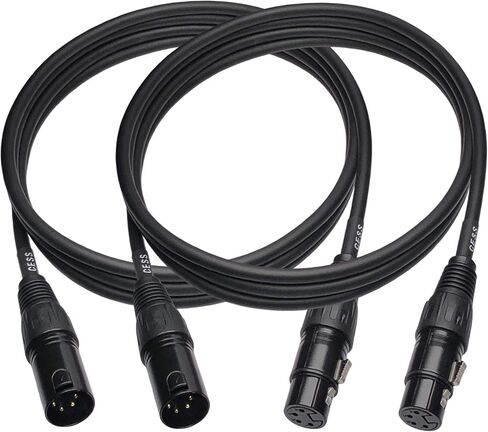 CESS-193-3fx1 كابل تمديد متوازن 4-Pin XLR ذكر إلى 4-Pin XLR أنثى، كابل تمديد صوت سماعة الرأس (3 أقدام، حزمة واحدة) in Kuwait