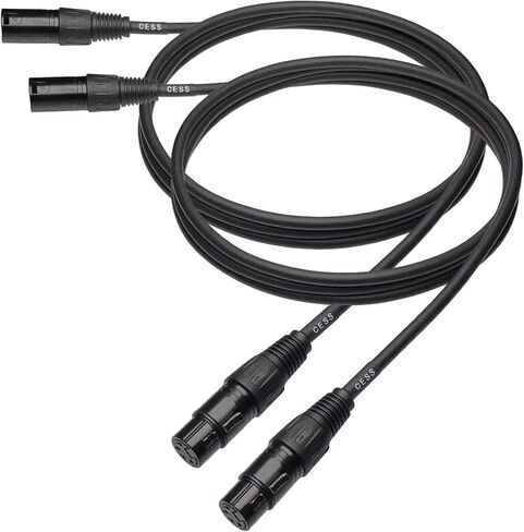 CESS-193-3fx1 كابل تمديد متوازن 4-Pin XLR ذكر إلى 4-Pin XLR أنثى، كابل تمديد صوت سماعة الرأس (3 أقدام، حزمة واحدة) in Kuwait