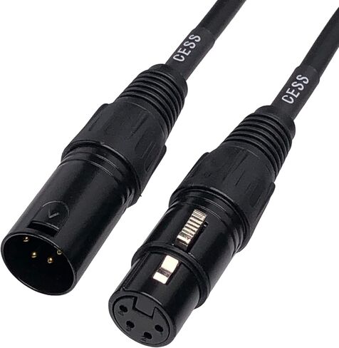 CESS-193-3fx1 كابل تمديد متوازن 4-Pin XLR ذكر إلى 4-Pin XLR أنثى، كابل تمديد صوت سماعة الرأس (3 أقدام، حزمة واحدة) in Kuwait