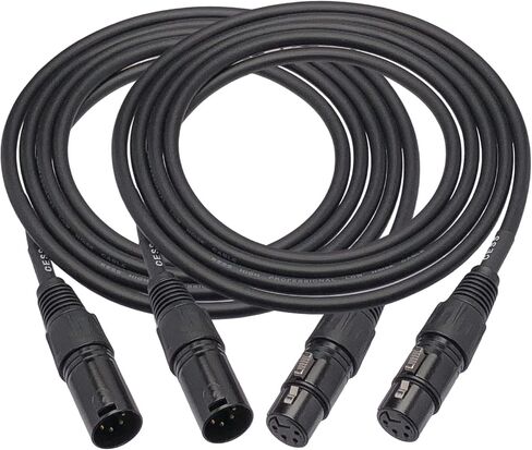 CESS-193-3fx1 كابل تمديد متوازن 4-Pin XLR ذكر إلى 4-Pin XLR أنثى، كابل تمديد صوت سماعة الرأس (3 أقدام، حزمة واحدة) in Kuwait