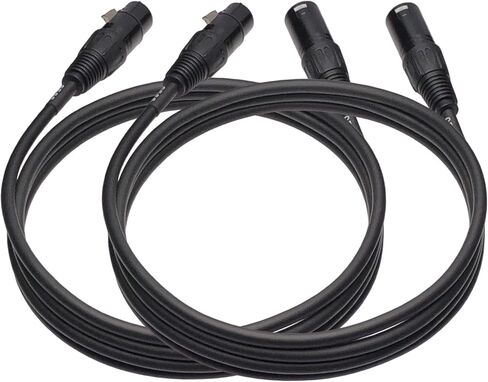 CNCESS 4-Pin XLR ذكر إلى أنثى كابل تمديد متوازن، 3 أقدام، 1 كابل in Kuwait