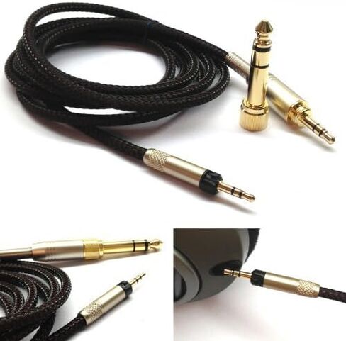 كابل ترقية بديل NewFantasia لسماعات الرأس Audio Technica ATH-M50x، ATH-M40x، ATH-M70x 1.2 متر/4 أقدام in Kuwait