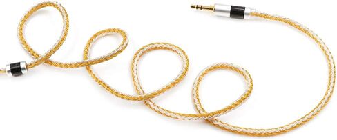 Linsoul Tripowin Zonie 16 Core كابل مطلي بالفضة SPC كابل سماعة أذن لـKZ ZS10 PRO، ZSX، ZSN Pro، ZS10 Pro NF2u، IEMs 2pin راحة (2pin، 3.5 مم، ذهبي) in Kuwait