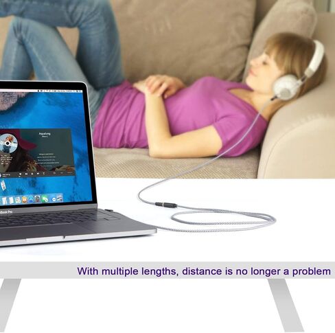 CableCreation Headphone Extension Cable 15FT【2Pack】, 3.5mm Male to Female Stereo Headphone Extension Cable for Phones, Headphones, Speakers, Tablets, PCs, MP3 Players and More, 4.5M in Saudi Arabia