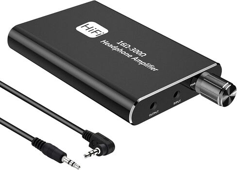 Headphone Amplifier Two-Stage Gain Switch, Portable HiFi 3.5mm Headset Amplifier Compatible Phone,Tablet, MP3/4 and Computers in Kuwait