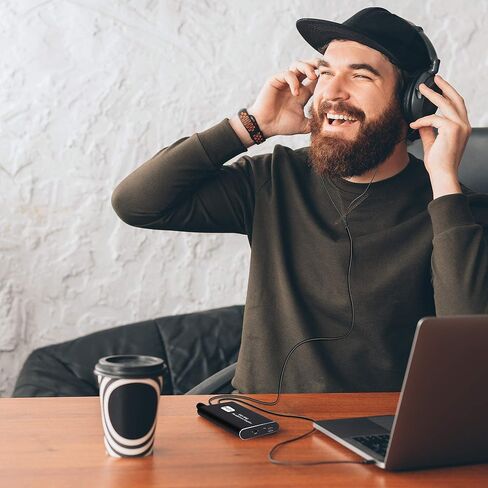 Headphone Amplifier Two-Stage Gain Switch, Portable HiFi 3.5mm Headset Amplifier Compatible Phone,Tablet, MP3/4 and Computers in Kuwait