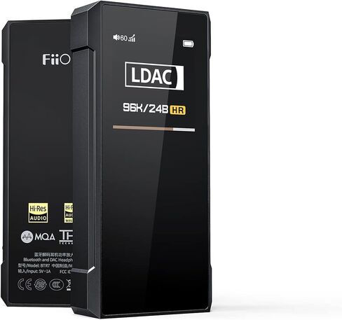 FiiO BTR7 سماعة رأس Amp مستقبل بلوتوث عالي الدقة DAC محمول يدعم MQA/LDAC/aptX HD 384K/32Bit DSD256 للهاتف/الكمبيوتر الشخصي/السيارة/الصوت المنزلي (تيتانيوم) in Saudi Arabia