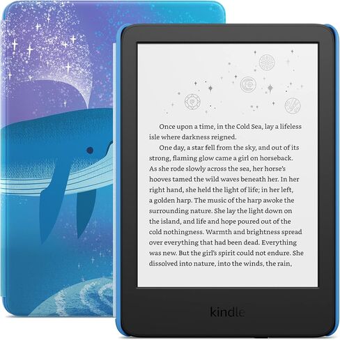 Kindle Kids (إصدار 2022) – إذا انكسر، فسنقوم باستبداله، ويتضمن كتبًا خالية من الإعلانات، وغلافًا، وإضاءة قابلة للتعديل - Ocean Explorer in Saudi Arabia