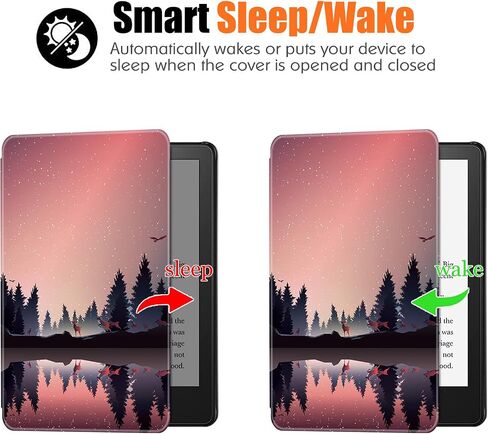 Case for 6.8" Kindle Paperwhite 11th Generation 2021, Dark Green | Thin & Lightweight,Hard Back Shell Design,PU Leather Protective Cover,with Auto Sleep/Wake in Kuwait