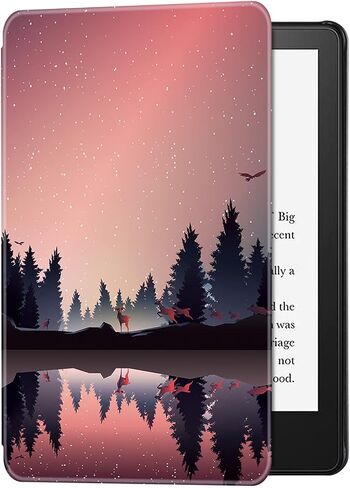 Case for 6.8" Kindle Paperwhite 11th Generation 2021, Dark Green | Thin & Lightweight,Hard Back Shell Design,PU Leather Protective Cover,with Auto Sleep/Wake in Kuwait