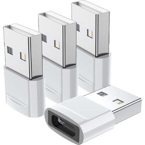 USB C Female to USB Male Adapter (4-Pack), Type C to USB A Charger Converter for iPhone 17 16 15 14 13 12 11 Pro Max, Samsung Galaxy S25 S24 S23 S22 Ultra, Apple iWatch Watch Series 7 8, AirPods,iPad in Saudi Arabia