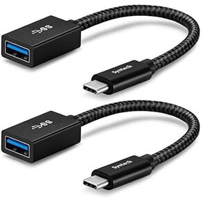 Syntech USB C to USB Adapter, 2 Pack USB C to USB3,USB Type C to USB,Thunderbolt 3 to USB Female Adapter OTG Cable Compatible with iPhone 15 Pro Max, iPad Mini 6, MacBook Pro, Air and More in Saudi Arabia