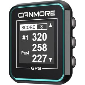 CANMORE H300 Handheld GPS Golf Device, Shot Distance Yardage Measuring, 40000 Free Worldwide Preloaded Courses, Lightweight Golf Accessory for Golfers, Powerful Magnetic Clip for Golf Cart, Turquoise