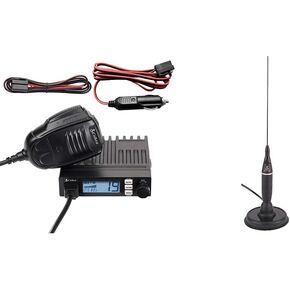 Cobra 19 MINI CB Radio & Cobra HGA1500 42 Inch Magnetic Mount CB Antenna: Dual-Mode AM/FM, 440 Channels, VOX, Auto Squelch, Auto Power, 4-Watt Output, Long-Range Antenna for Clear Signal, Black in Saudi Arabia