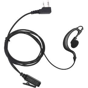 Earpiece Surveillance Kit Compatible with BaoFeng, BTECH, Kenwood Walkie Talkie with PTT Mic Headset Accessories (D-Shaped*2) in Saudi Arabia