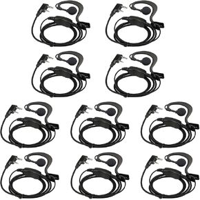 Walkie Talkie Earpiece with Mic for BaoFeng Radio Retevis Headset for Baofeng UV-5R BF-888S Arcshell Retevis H-777 RT21 RT22 Kenwood 2 Way Radio by LUITON (10 Pack) in Saudi Arabia