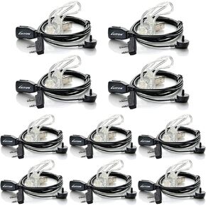 Midland Earpieces with Mic - Security Headsets for Two Way Radios - Compatible with Midland GXT1000VP4, LXT600VP3, GXT1050VP4, GXT1000XB, LXT500VP3 etc (10 Pack) in Saudi Arabia