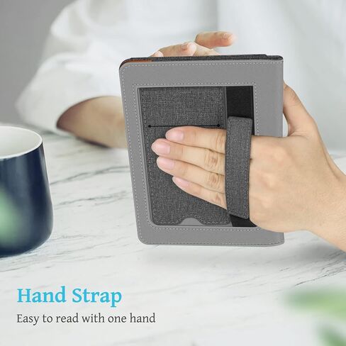 Fintie Stand Case for 6.8" Kindle Paperwhite 11th Gen 2021, Vintage Brown | PU Leather Foldable Kickstand Cover for Kindle Paperwhite 2021 & Signature Edition, Card Slot, Hand Strap, Auto Sleep/Wake in Kuwait