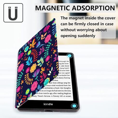 MOROCK Slim Case for Kindle Paperwhite 11th Generation(2021 Release,Model NO.M2L3EK),Fits 6.8" Amazon Kindle Paperwhite Signature Edition, Lightweight PU Leather Cover,Misty Blue in Kuwait