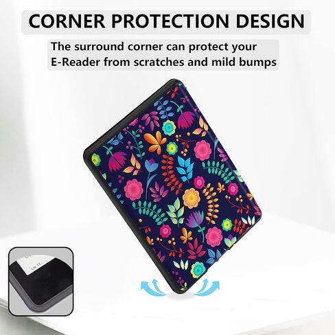 MOROCK Slim Case for Kindle Paperwhite 11th Generation(2021 Release,Model NO.M2L3EK),Fits 6.8" Amazon Kindle Paperwhite Signature Edition, Lightweight PU Leather Cover,Misty Blue in Kuwait