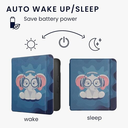 kwmobile Case Compatible with Kobo Libra 2 Case - eReader Cover - Embossed Small Flowers Violet in Kuwait