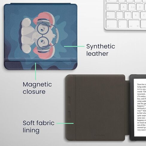 kwmobile Case Compatible with Kobo Libra 2 Case - eReader Cover - Embossed Small Flowers Violet in Kuwait