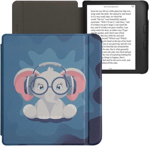 kwmobile Case Compatible with Kobo Libra 2 Case - eReader Cover - Embossed Small Flowers Violet in Kuwait