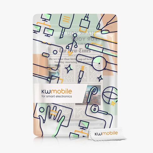 حافظة kwmobile متوافقة مع حافظة Kobo Clara 2E / Tolino Shine 4 - غطاء القارئ الإلكتروني - بلاط أحمر/أخضر/أزرق in Kuwait