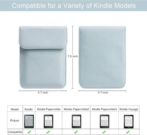 حافظة WALNEW مقاس 6 بوصة لجهاز Kindle 2022/Kindle 2019/Kindle Paperwhite الجديد (ليس 6.8 بوصة)/Kindle Voyage/Kindle (الجيل الثامن، 2016)/Kindle 4/5/Kindle Touch غطاء حقيبة حماية، وردي in Kuwait