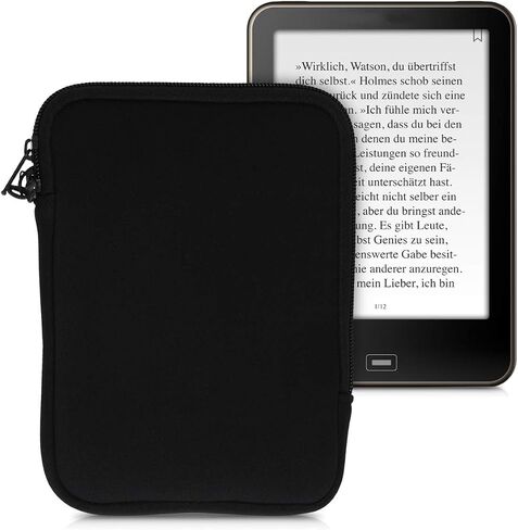 kwmobile Neoprene e-Reader Pouch Size 6,8-7" eReader - Universal eBook Sleeve Case with Zipper - Mint in Saudi Arabia