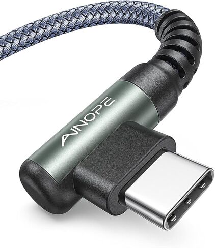 AINOPE USB C Cable 0.5ft, 3.1A Type C Charger Fast Charging Cable Right Angle, Durable Nylon Braided USB C Charging Cable Compatible with Galaxy S10 S9 Plus S21, Note 10 9 LG, Type C Charger Cable in Saudi Arabia