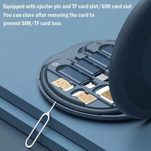 طقم كابل محول USB C من Yesimla، محول كابل شحن متعدد USB C إلى جهاز iOS/النوع C/Micro/USB A، نقل البيانات يحتوي على فتحة بطاقة للسفر، يستخدم كحامل هاتف (أسود) in Kuwait