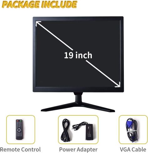 Cocar 15" CCTV Monitor Security Monitor Screen BNC VGA HDMI LCD Display for Home Security Systems Surveillance Camera STB 1024x768 Built-in Speaker Vesa Wall Mounting in Saudi Arabia