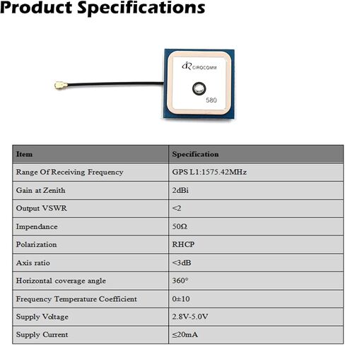 32db مكاسب عالية Cirocomm 5cm هوائي GPS نشط هوائي السيراميك 25x25x2mm Geekstory in Saudi Arabia