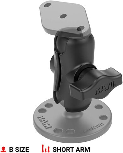 RAM MOUNTS Medium Double Socket Arm for B Size 1" Balls | Composite connector arm, compatible with B Size 1" ball bases in Saudi Arabia