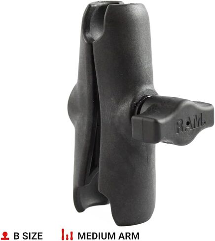 RAM Mounts RAP-B-201U Composite Double Socket Arm with Medium Arm Compatible with RAM B Size 1" Ball Components in Kuwait