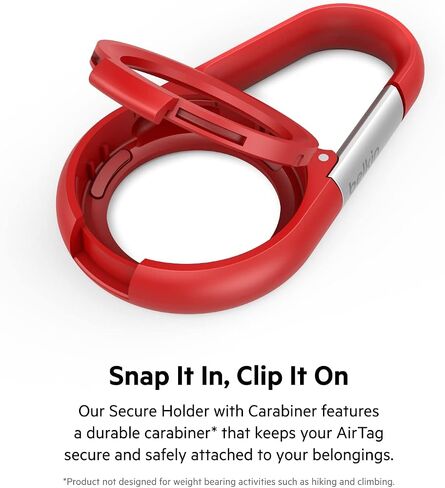 Belkin Apple AirTag Secure Holder with Carabiner - Durable Scratch Resistant Case & Apple AirTag Secure Holder with Key Ring - Durable Scratch Resistant Case with Open Face in Kuwait