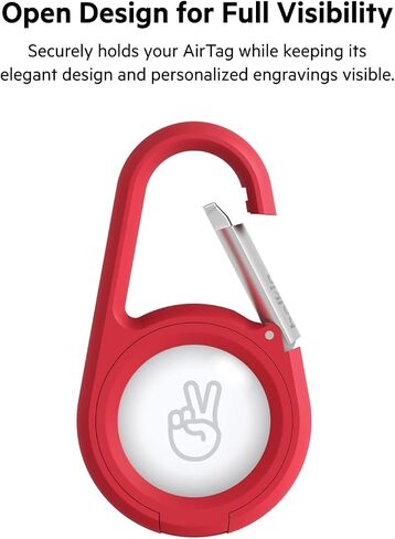 Belkin Apple AirTag Secure Holder with Carabiner - Durable Scratch Resistant Case & Apple AirTag Secure Holder with Key Ring - Durable Scratch Resistant Case with Open Face in Kuwait