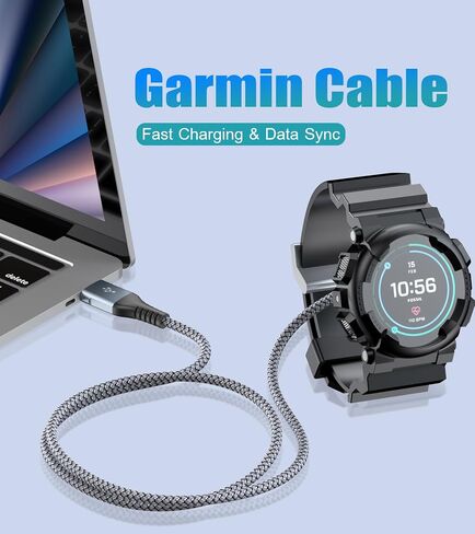 Garmin Watch Charger Cable [2-Pack,4ft] Compatible with Garmin Fenix 5 5S 5X 6 6S 6X Plus Pro 7 7S 7X, Forerunner 945 45 45S 245 Music,Approach S10 S40 S60 G12 S12 S42,Vívoactive 3 4 4S,Venu 2 2S Plus in Saudi Arabia