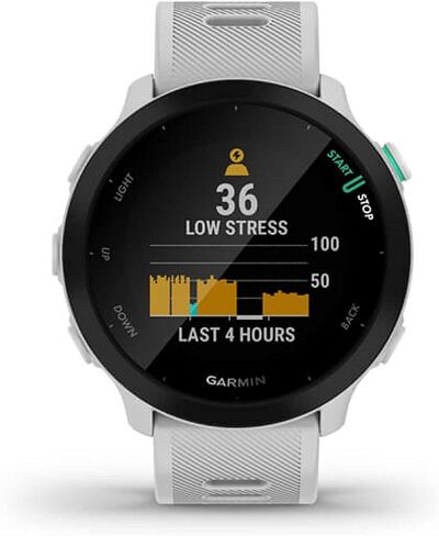 Garmin Forerunner 55, GPS Running Watch with Daily Suggested Workouts, Up to 2 Weeks of Battery Life, Black - 010-02562-00 | Daily Suggested Workouts, Up to 2 Weeks of Life in Kuwait
