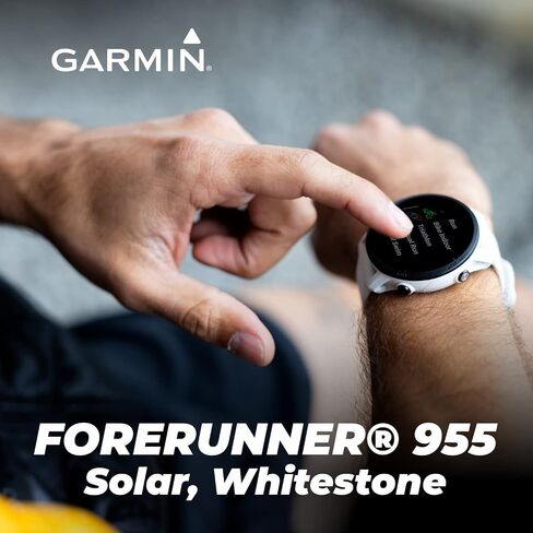 Wearable4U Garmin Forerunner 255 Music GPS Running 46 mm Smartwatch, Advanced Insights, Long-Lasting Battery, Whitestone White Earbuds Bundle in Saudi Arabia