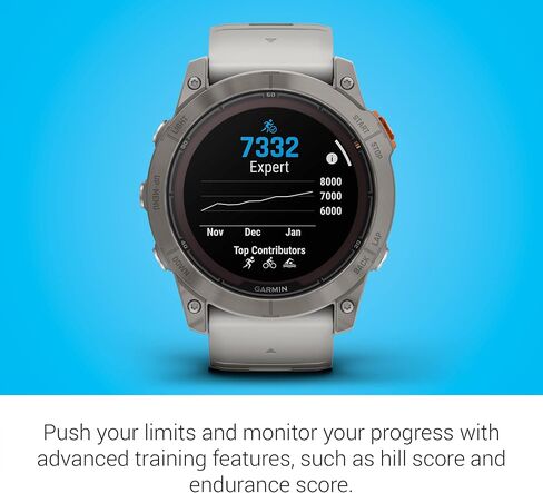 Garmin fēnix 7X Pro Solar، ساعة ذكية متعددة الرياضات بنظام تحديد المواقع العالمي (GPS)، مصباح يدوي مدمج، إمكانية الشحن بالطاقة الشمسية، أسود | مصباح يدوي مدمج، إمكانية الشحن بالطاقة الشمسية in Kuwait