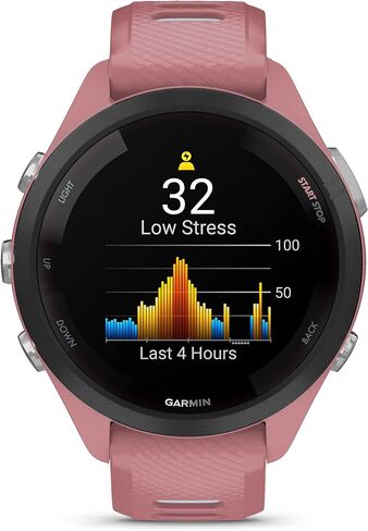 Garmin Forerunner® 265, Running Smartwatch, 46mm, Black/Powder Gray | Advanced Training Metrics & Recovery Insights, Music On Your Wrist, Garmin Coach, Daily Suggested Workouts in Kuwait
