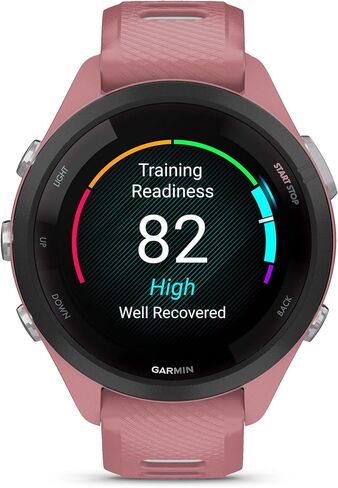Garmin Forerunner® 265, Running Smartwatch, 46mm, Black/Powder Gray | Advanced Training Metrics & Recovery Insights, Music On Your Wrist, Garmin Coach, Daily Suggested Workouts in Kuwait