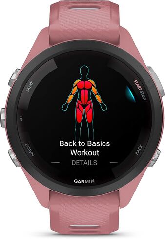 Garmin Forerunner® 265, Running Smartwatch, 46mm, Black/Powder Gray | Advanced Training Metrics & Recovery Insights, Music On Your Wrist, Garmin Coach, Daily Suggested Workouts in Kuwait